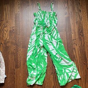 Lily Pulitzer for Target collab Green & White Girls' Wide-Leg Jumpsuit